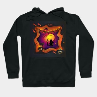 Halloween night party illustration Holiday decoration Hoodie